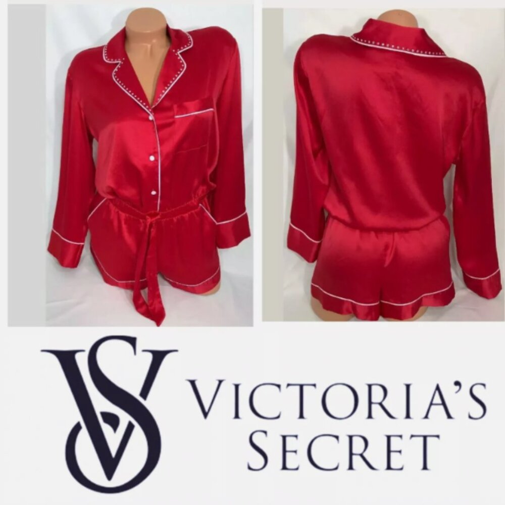 VS Red Satin PJ Rromper